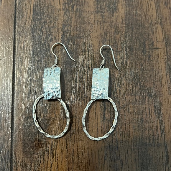 Jewelry - Super cute silver earrings !! Handmade!  Never used!